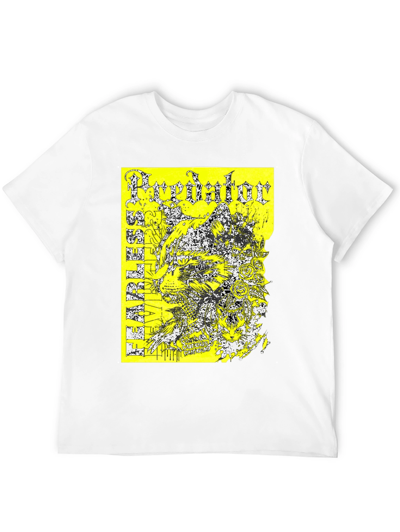 Black Predator Graphic Print T-Shirt - Black view 12