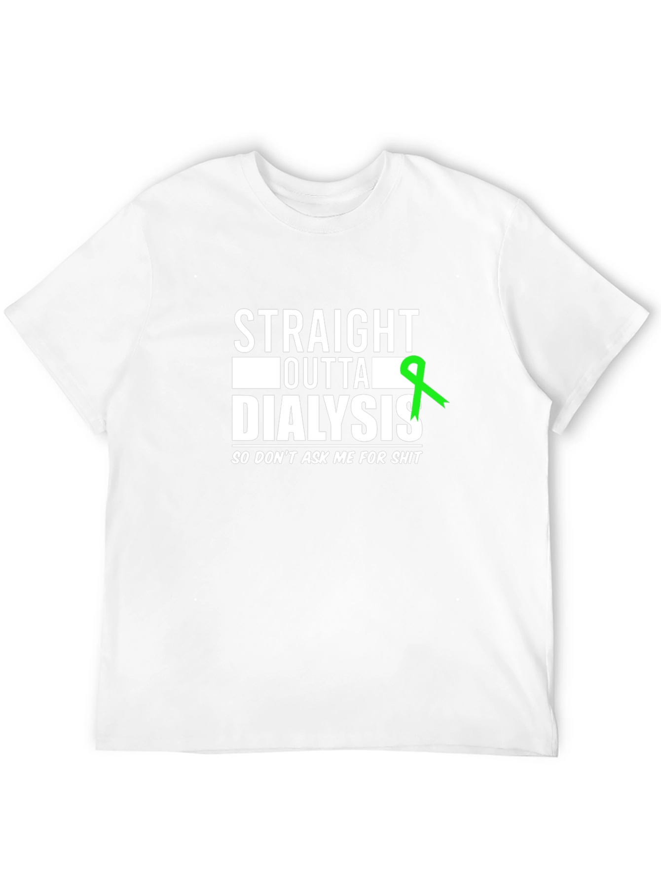 Black Straight Outta Dialysis Graphic Tee - Funny Kidney Disease Awareness view 12