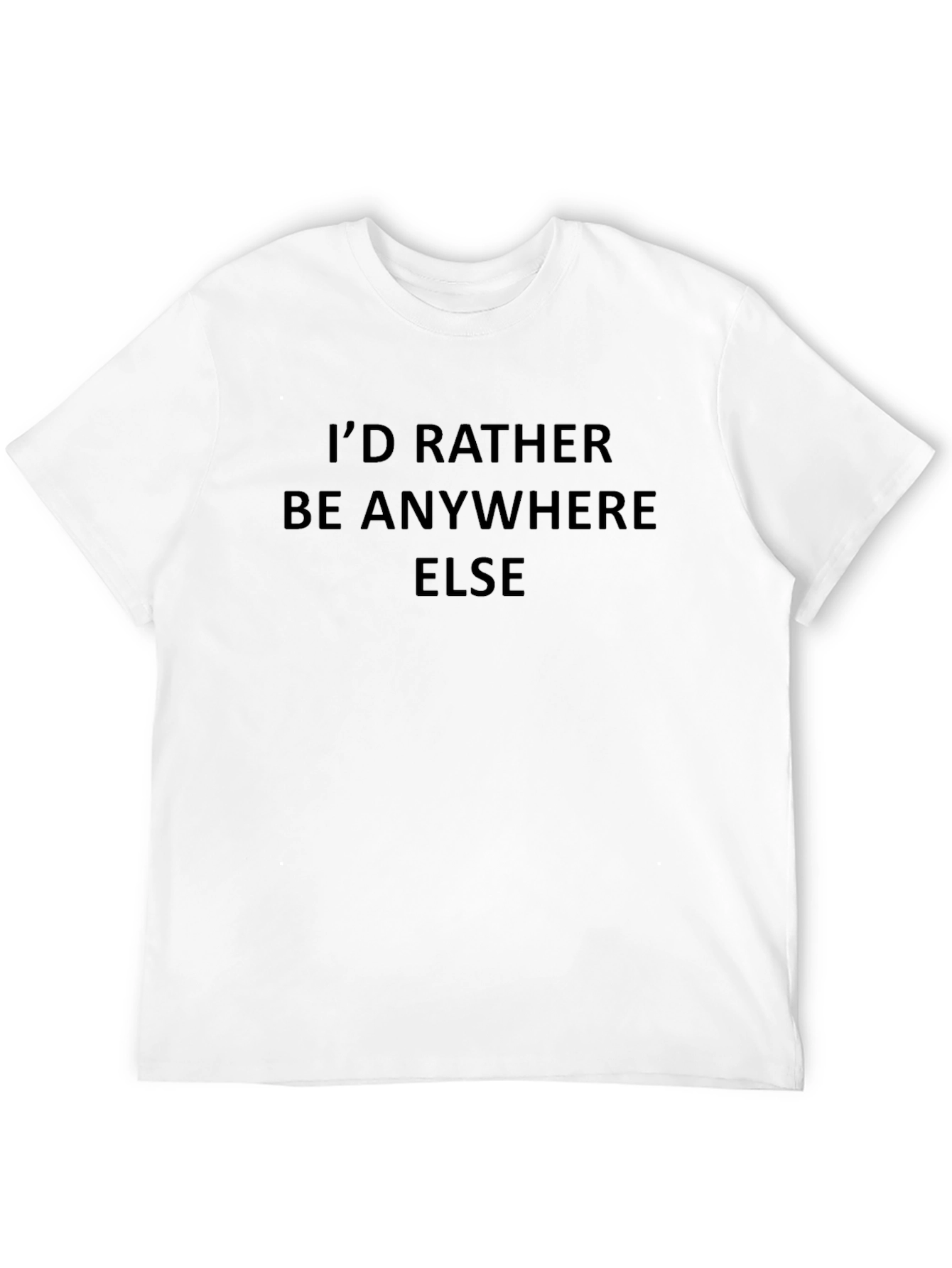 Black I'd Rather Be Anywhere Else Graphic T-Shirt view 12