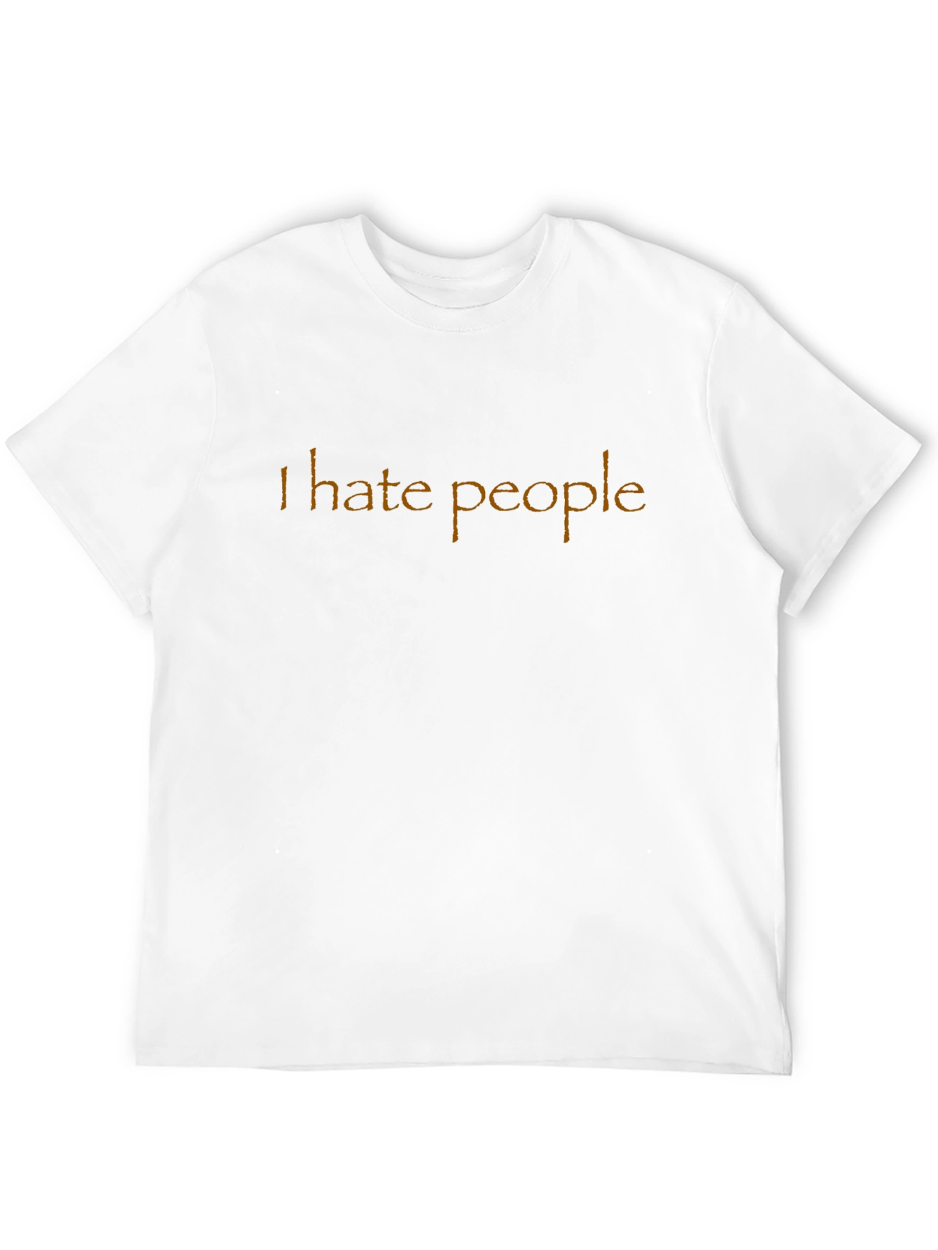 Black I Hate People Graphic Tee - Black Crewneck Casual T-Shirt view 12