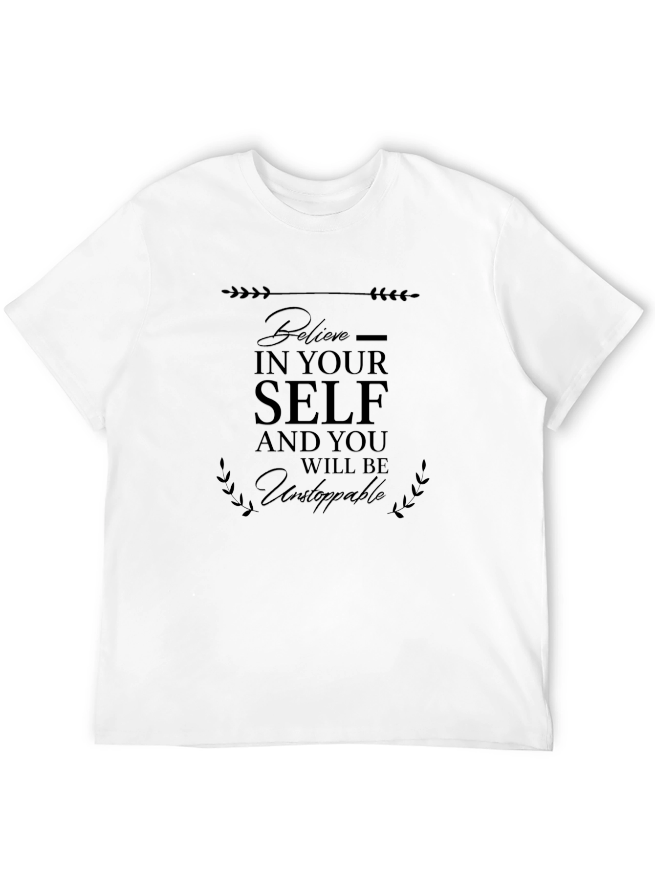 Black Believe In Yourself Black T-Shirt view 12