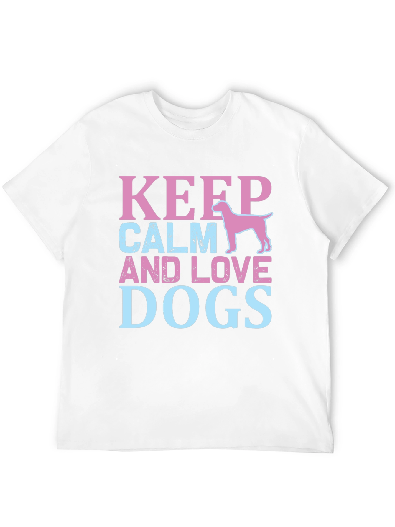 Black Keep Calm And Love Dogs Graphic Tee view 12