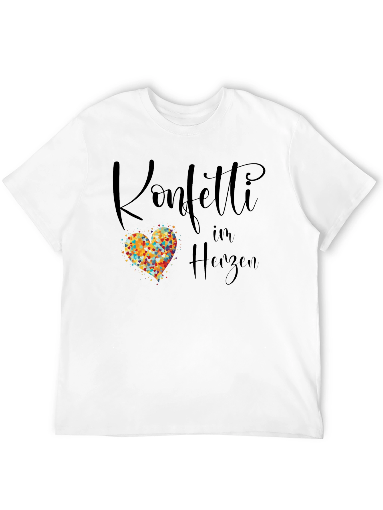 Black Konfetti im Herzen Graphic Tee - Black T-Shirt view 12