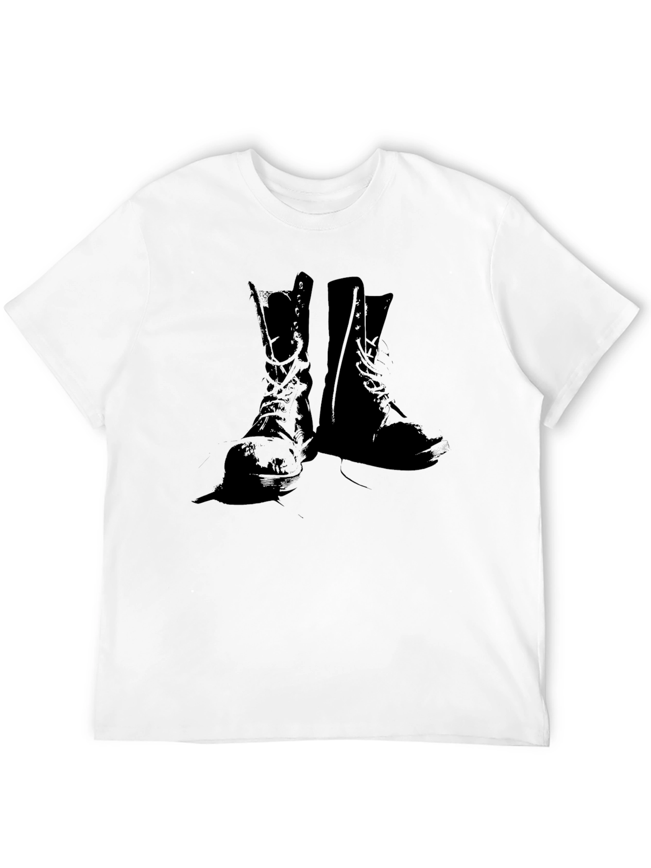 Black Graphic Boot Print Black T-Shirt view 12