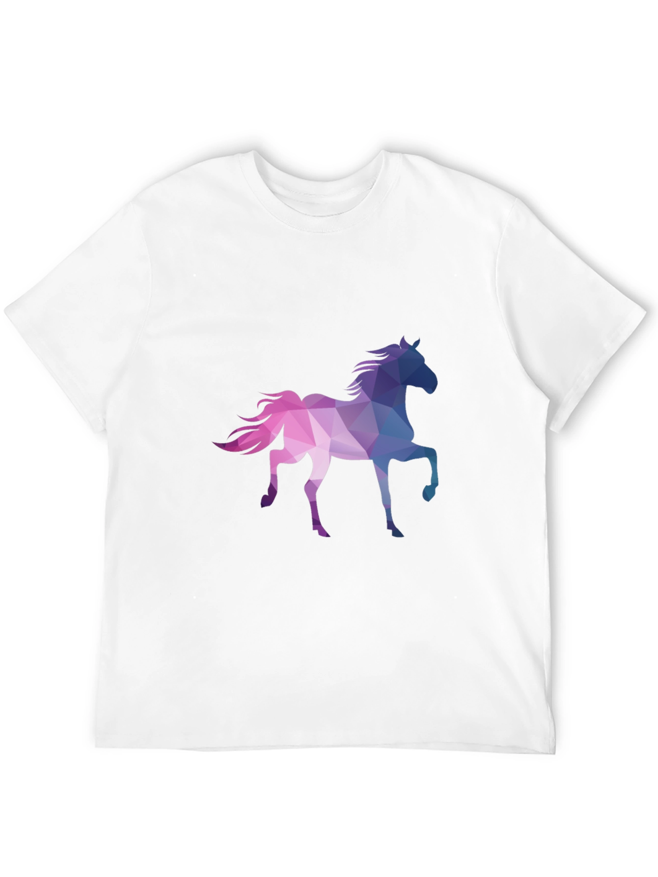 Black Geometric Horse Graphic T-Shirt - Black view 12