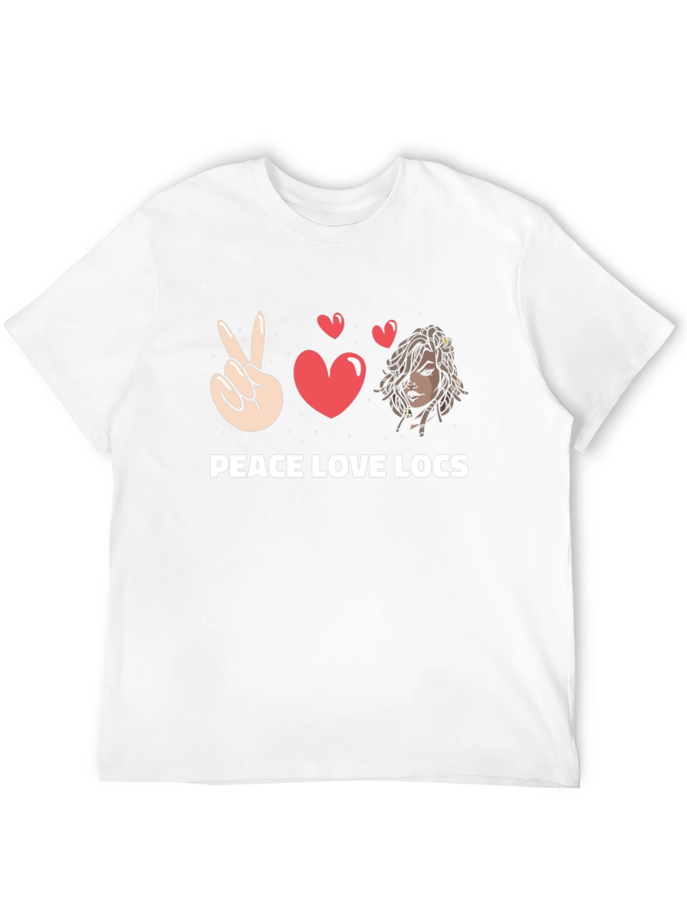 Peace Love Locs Graphic Tee - Black - 12