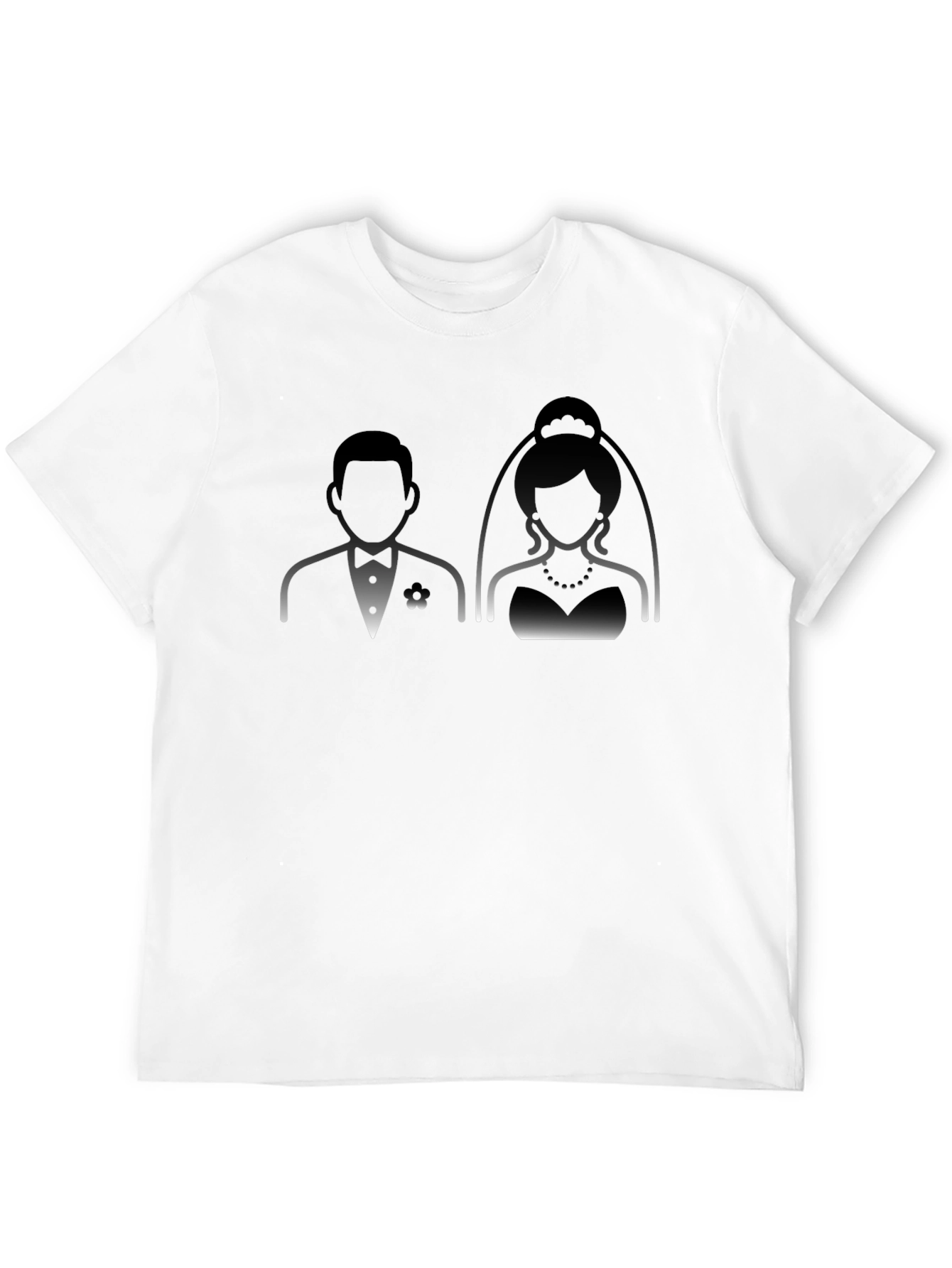 Black Bride and Groom Graphic Tee - Black Cotton T-Shirt view 12