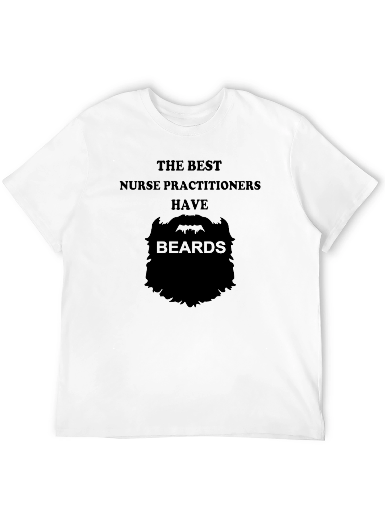 Black Bearded Nurse Practitioner T-Shirt view 12