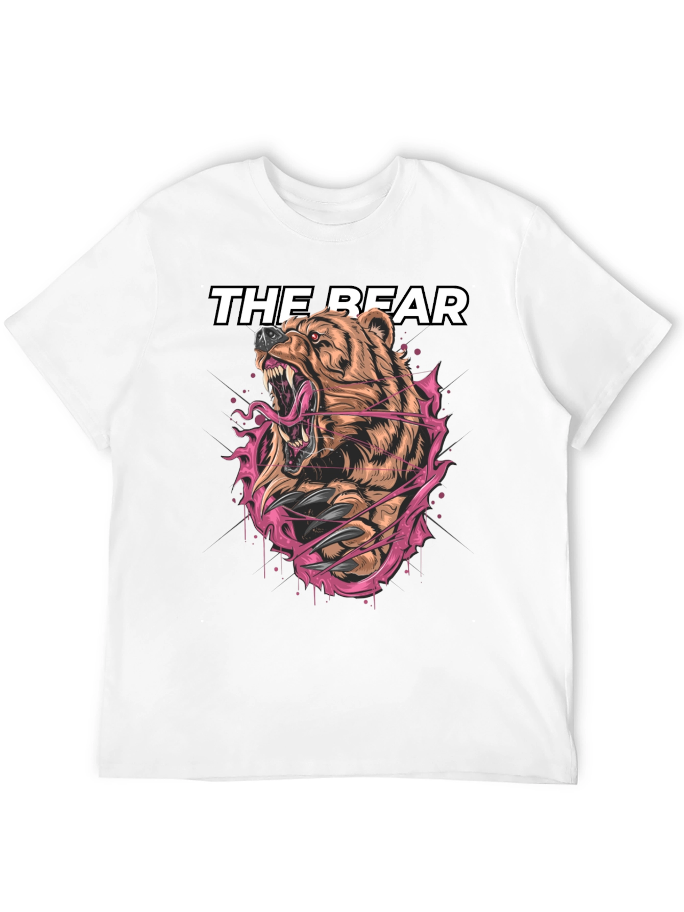 Black The Bear Graphic Print Black T-Shirt view 12