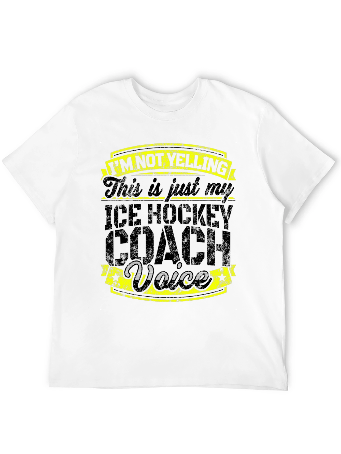 Black Ice Hockey Coach Voice T-Shirt - Funny Coach Tee view 12