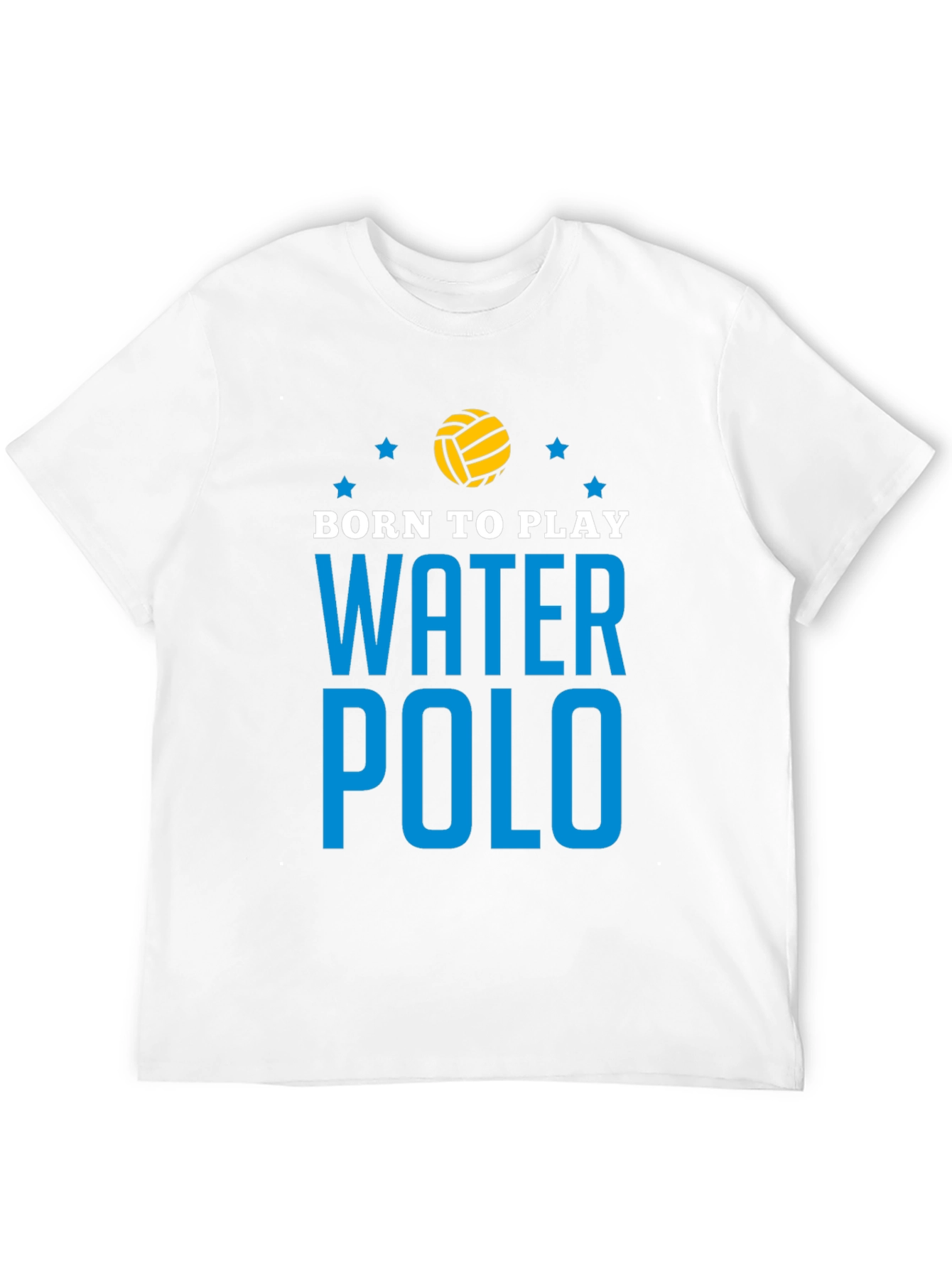 Black Born to Play Water Polo Graphic T-Shirt view 12