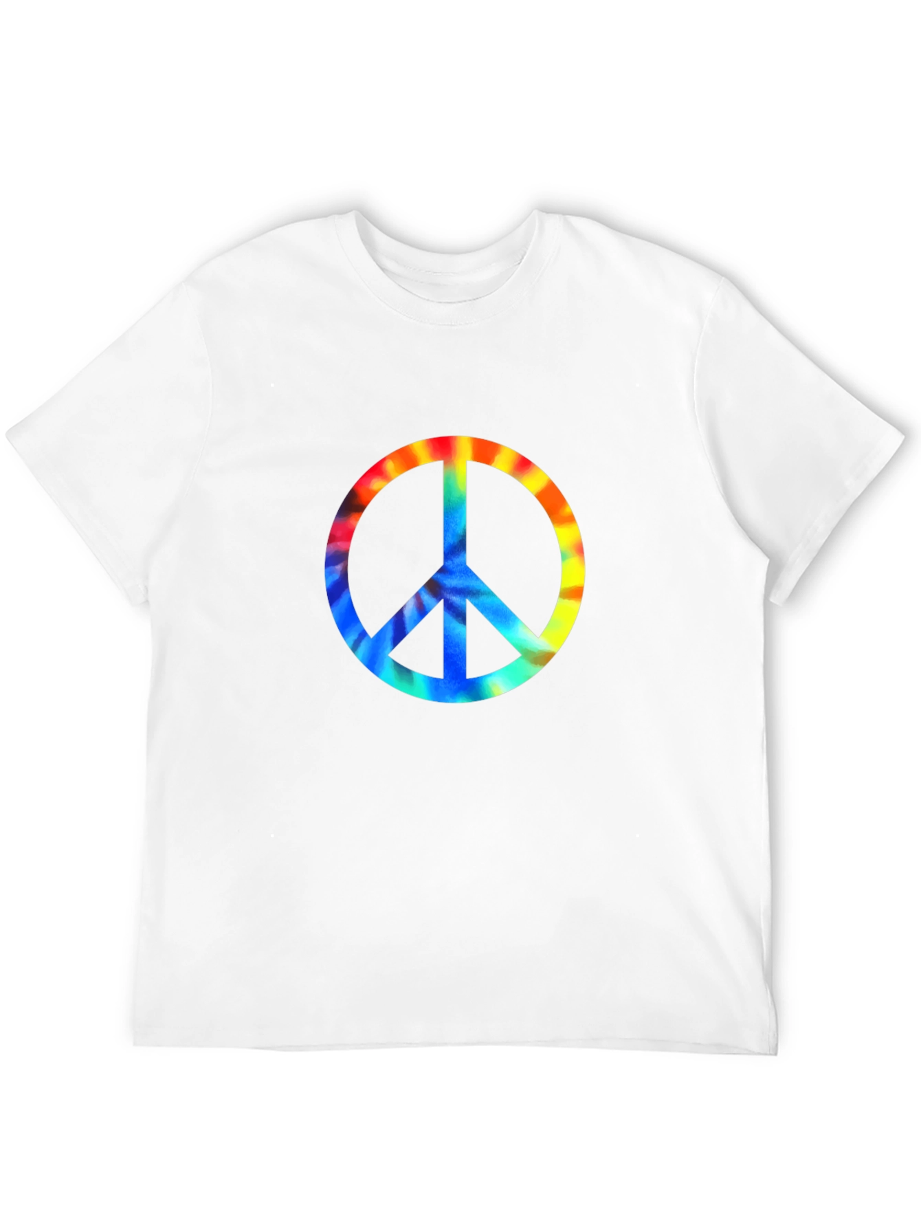 Black Peace Sign Tie-Dye Graphic Tee - Black view 12
