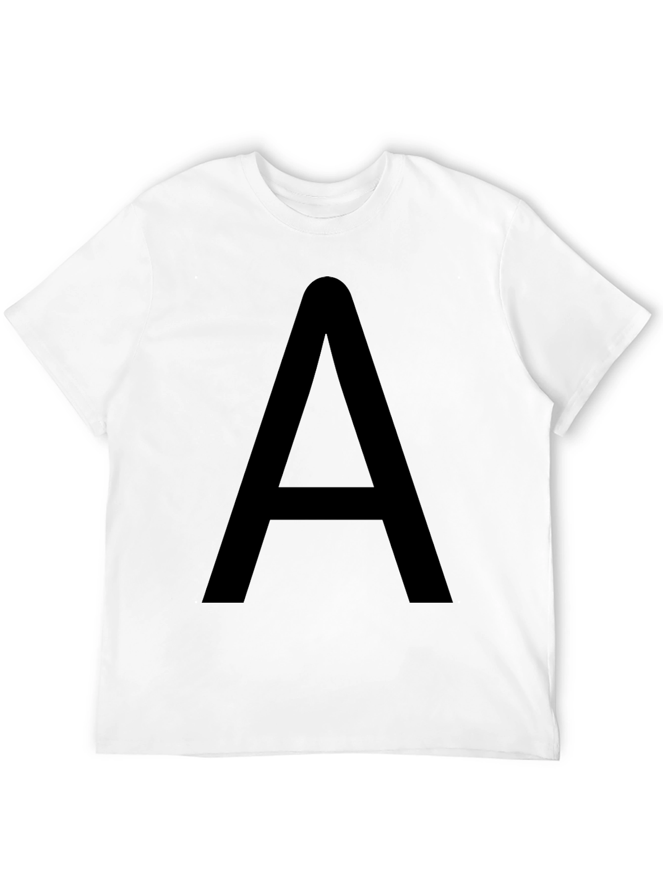 Black Bold Black T-Shirt with Letter A Graphic view 12