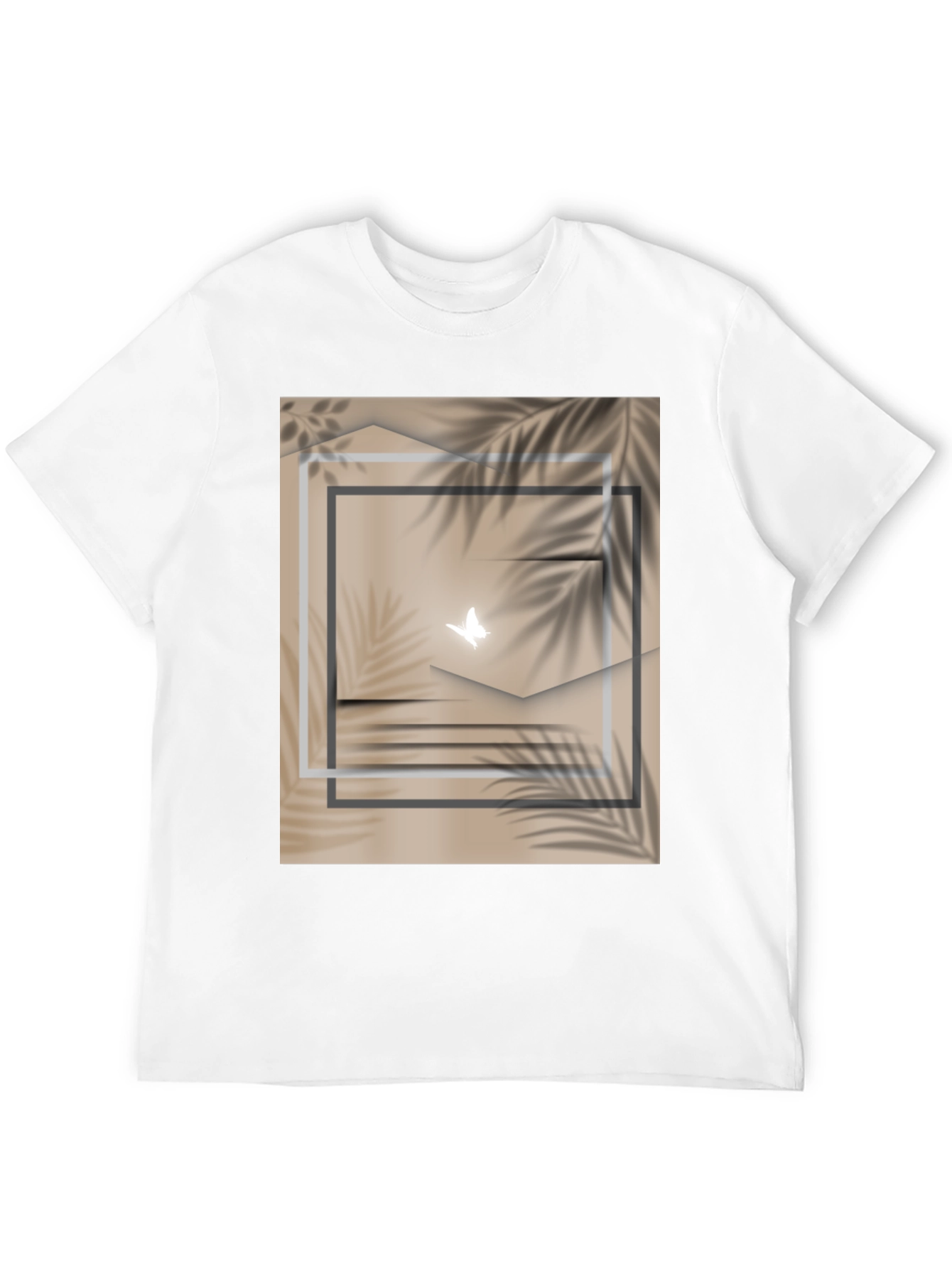 Black Abstract Butterfly Graphic Tee - Stylish Casual Wear view 12