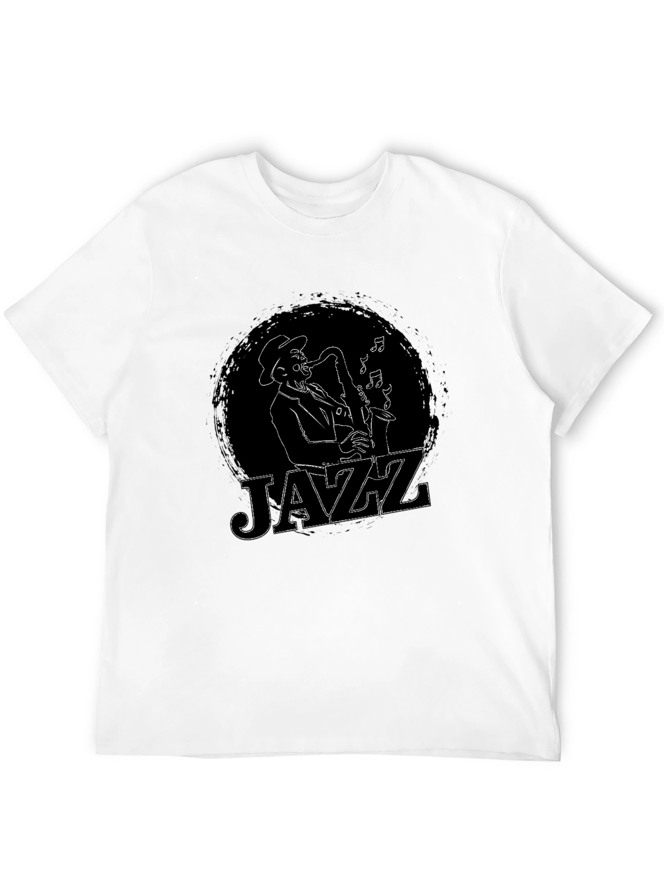 Black Cool Jazz Saxophone Player T-Shirt view 12