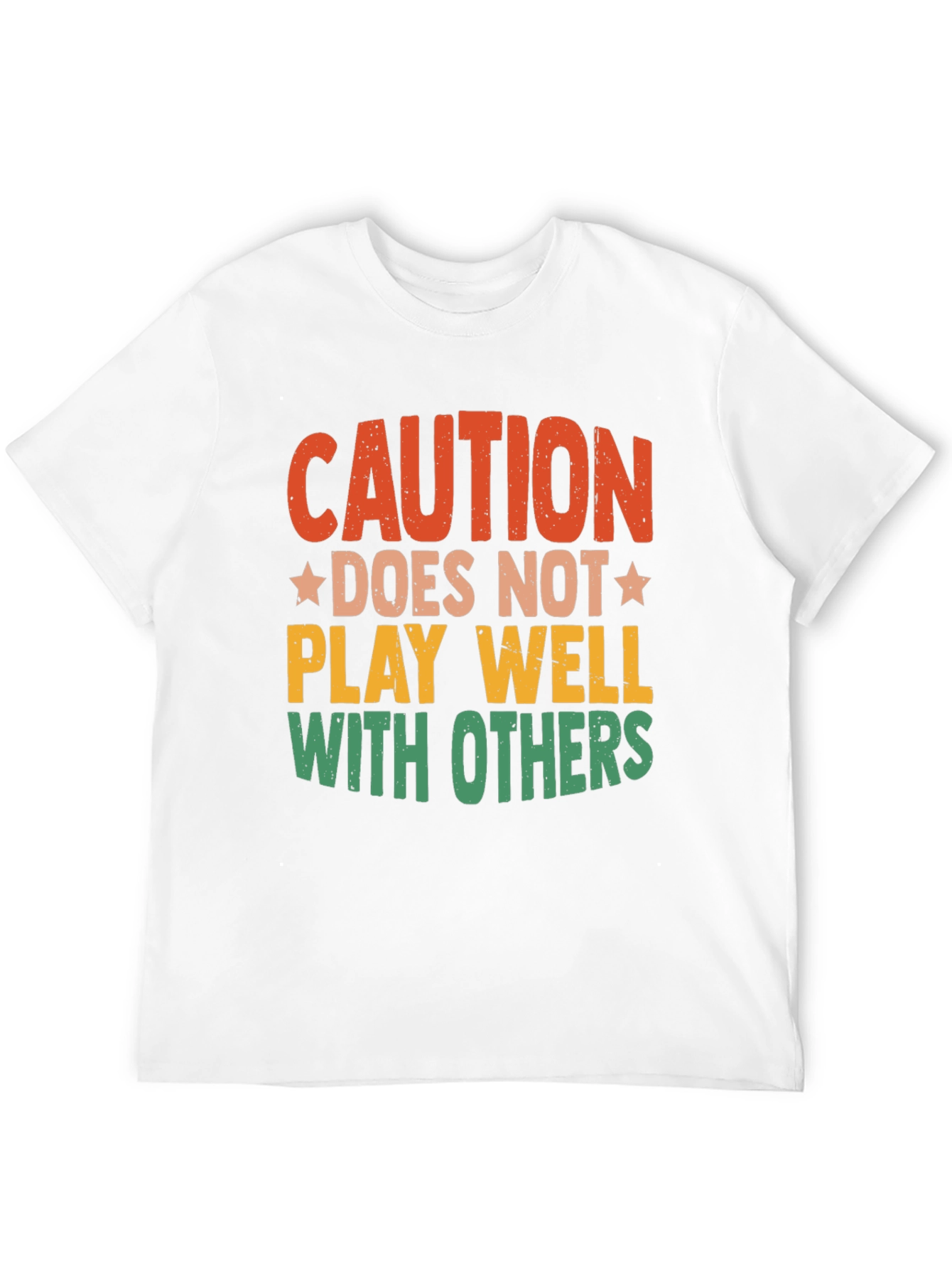 Black Caution: Does Not Play Well With Others T-Shirt view 12