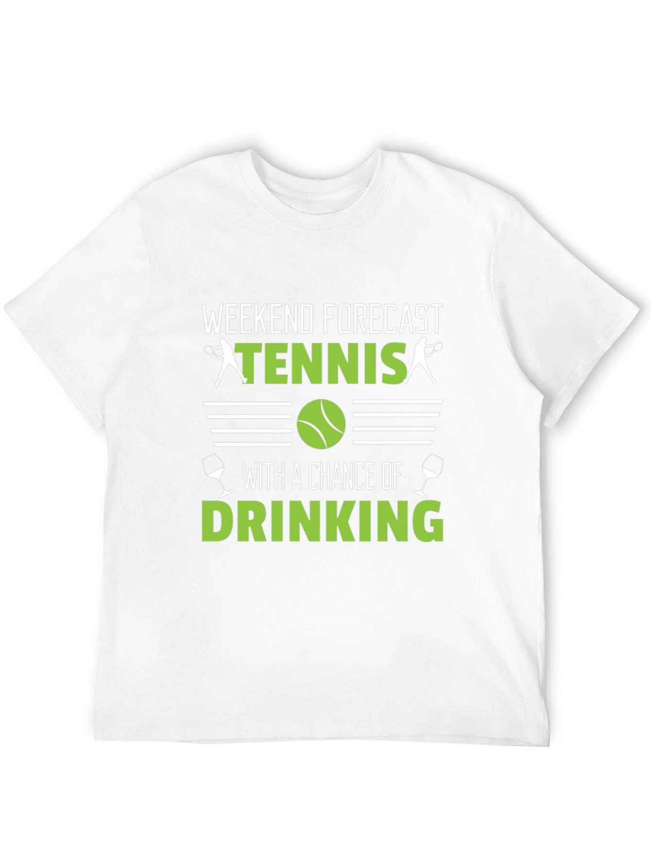 Black Weekend Tennis & Drinking T-Shirt - Funny Forecast Tee view 12