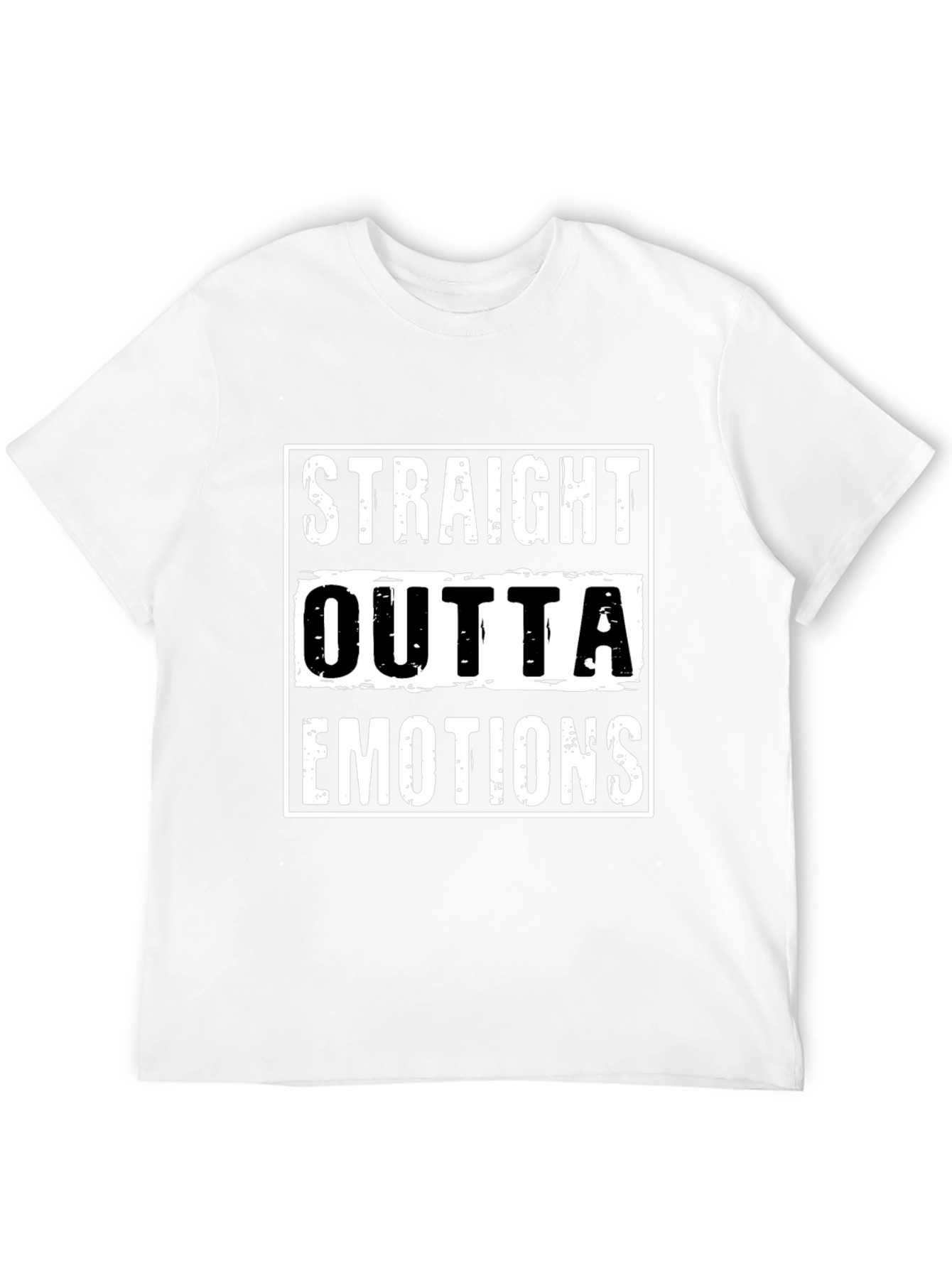 Black Straight Outta Emotions Graphic Tee view 12
