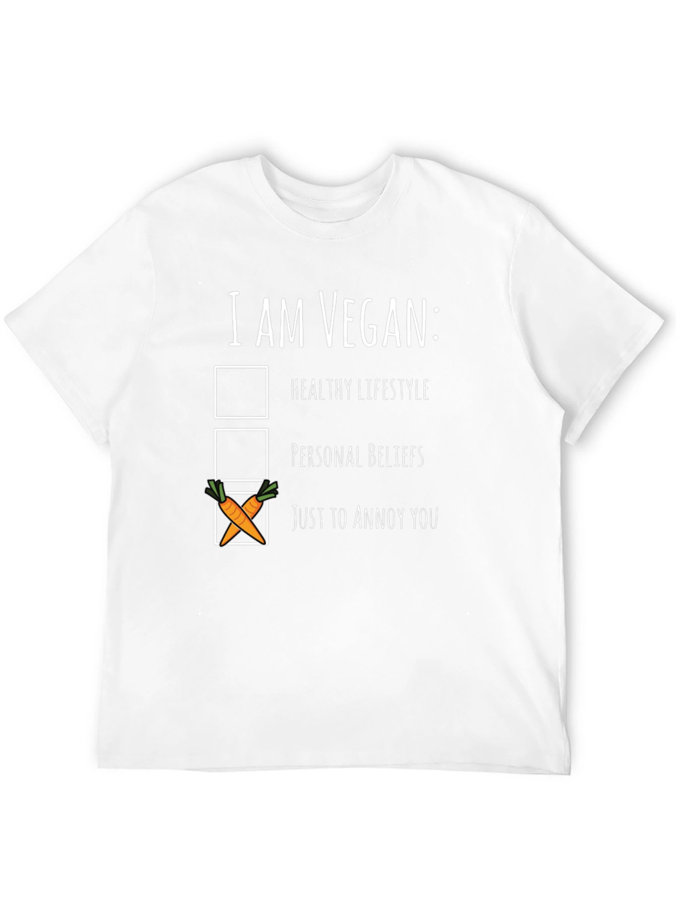 Black Vegan Humor T-Shirt: Just To Annoy You Tee view 12