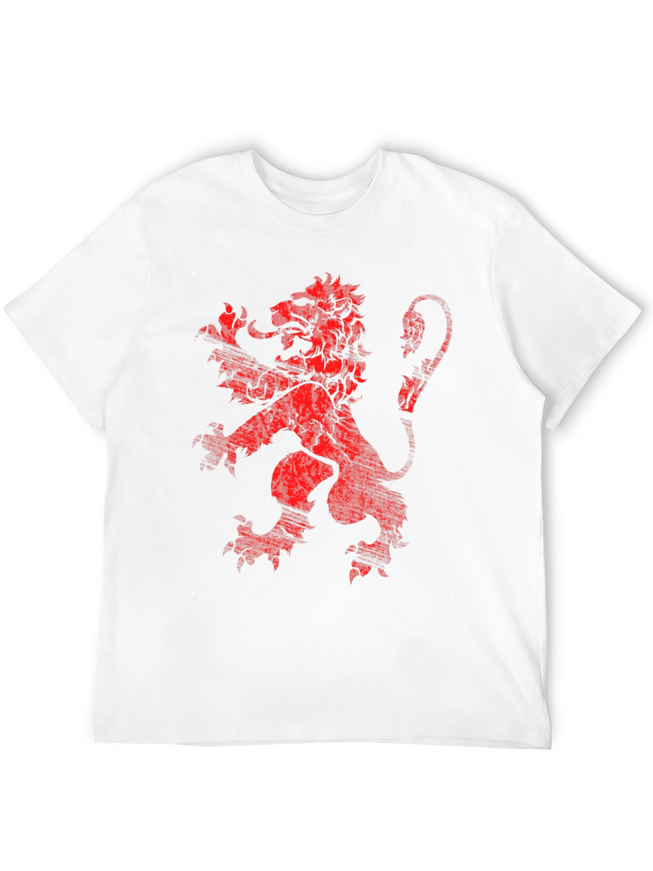 Black Red Lion Crest Graphic Black T-Shirt view 12