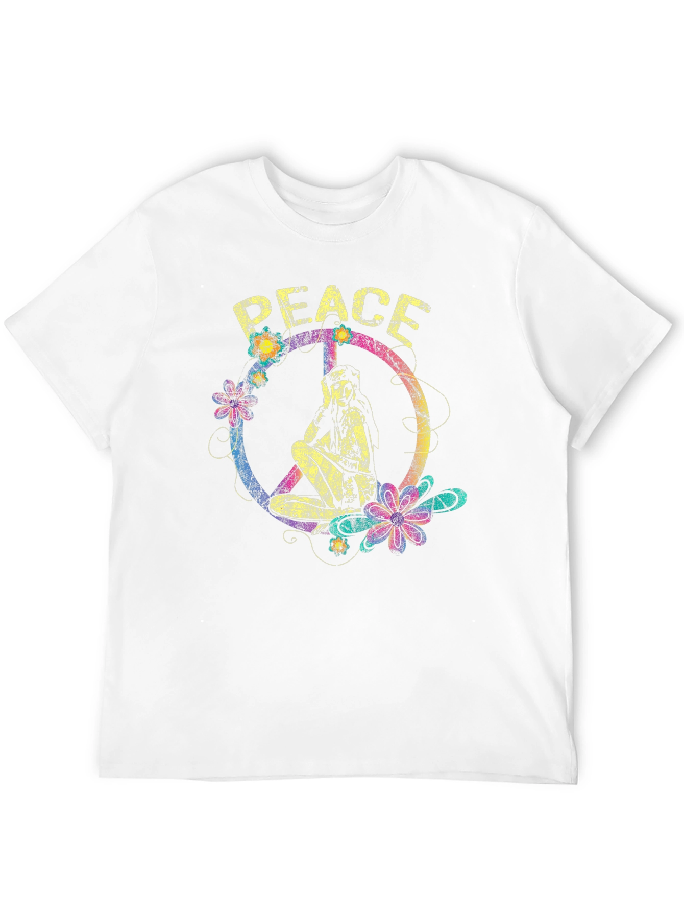 Black Retro Peace Sign Graphic T-Shirt view 12