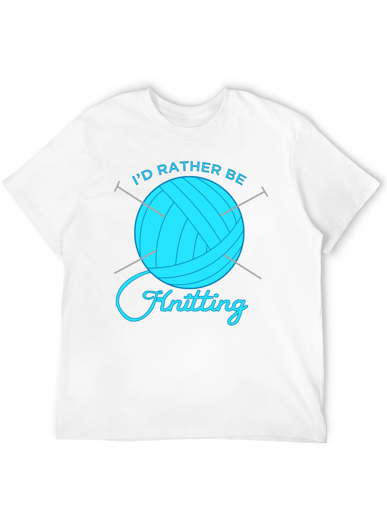 Black I'd Rather Be Knitting Graphic T-Shirt view 12