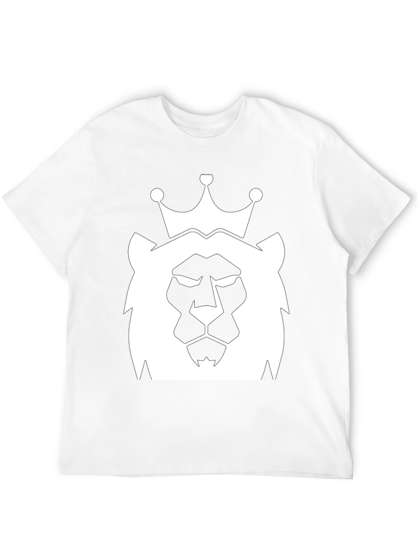Black King Lion Graphic Tee - Black Cotton Blend view 12
