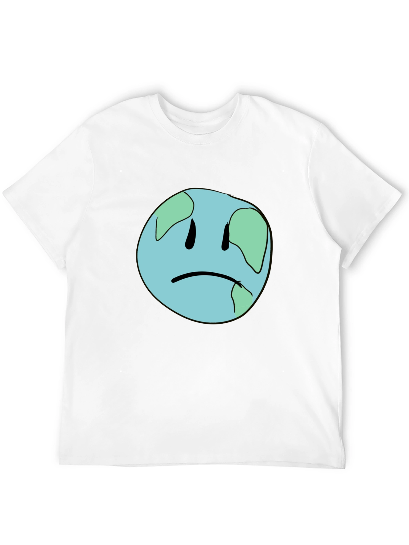 Black Sad Earth Graphic Black T-Shirt view 12