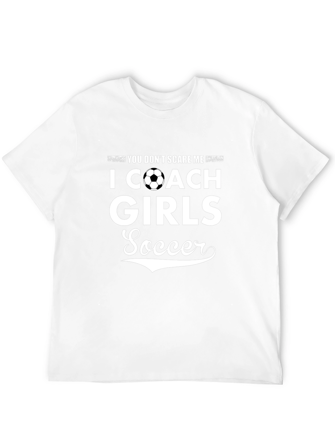 Black I Coach Girls Soccer T-Shirt Funny Soccer Coach Tee view 12