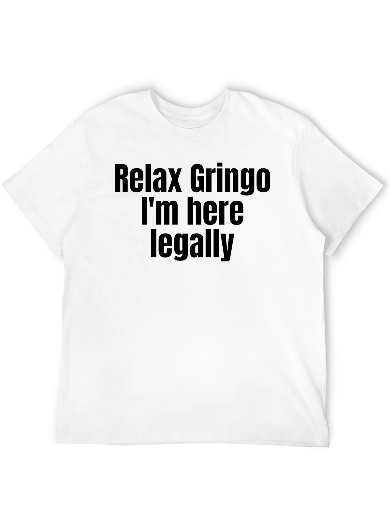 Black Relax Gringo T-Shirt - Funny Slogan Tee view 12