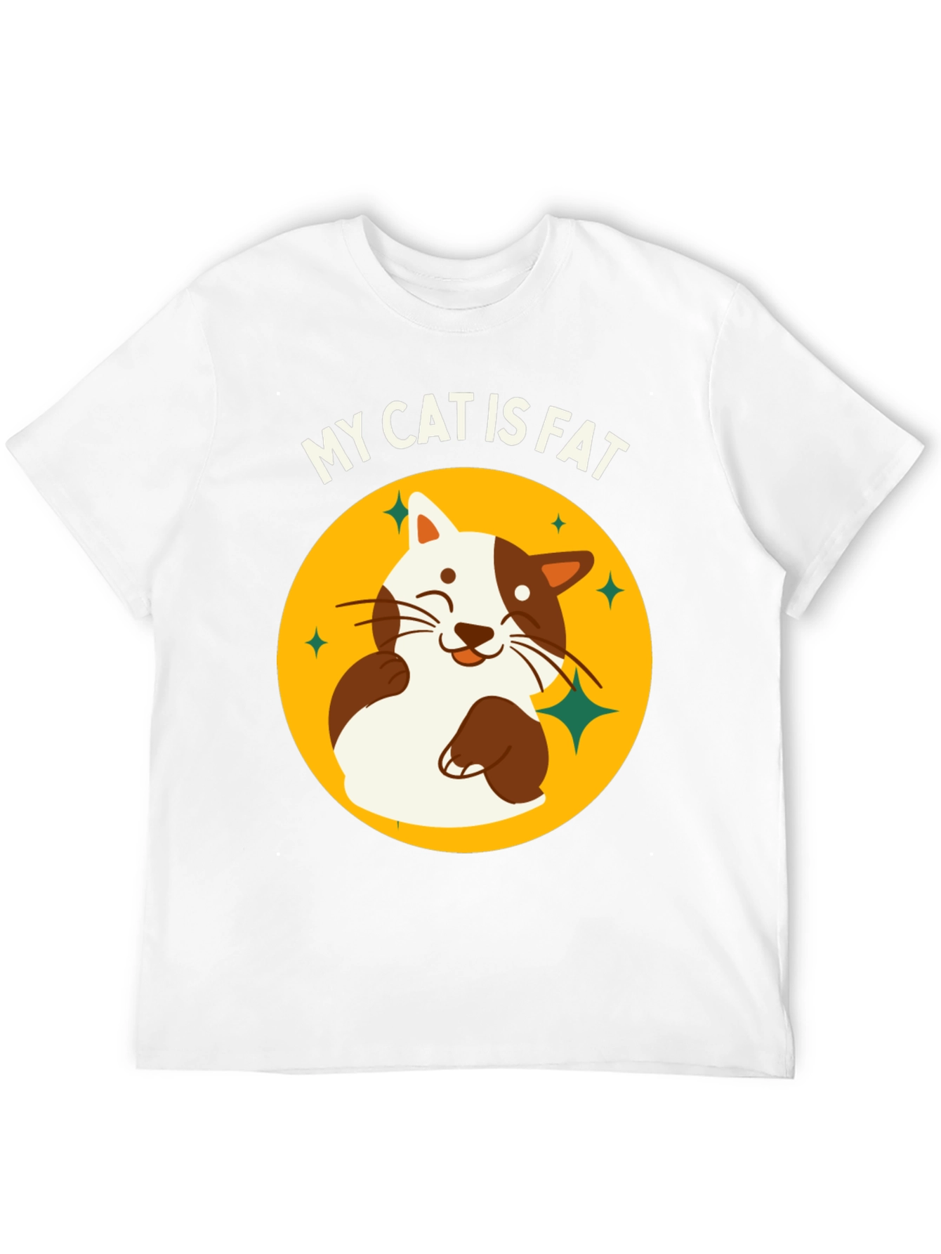 Black My Cat is Fat Funny T-Shirt view 12