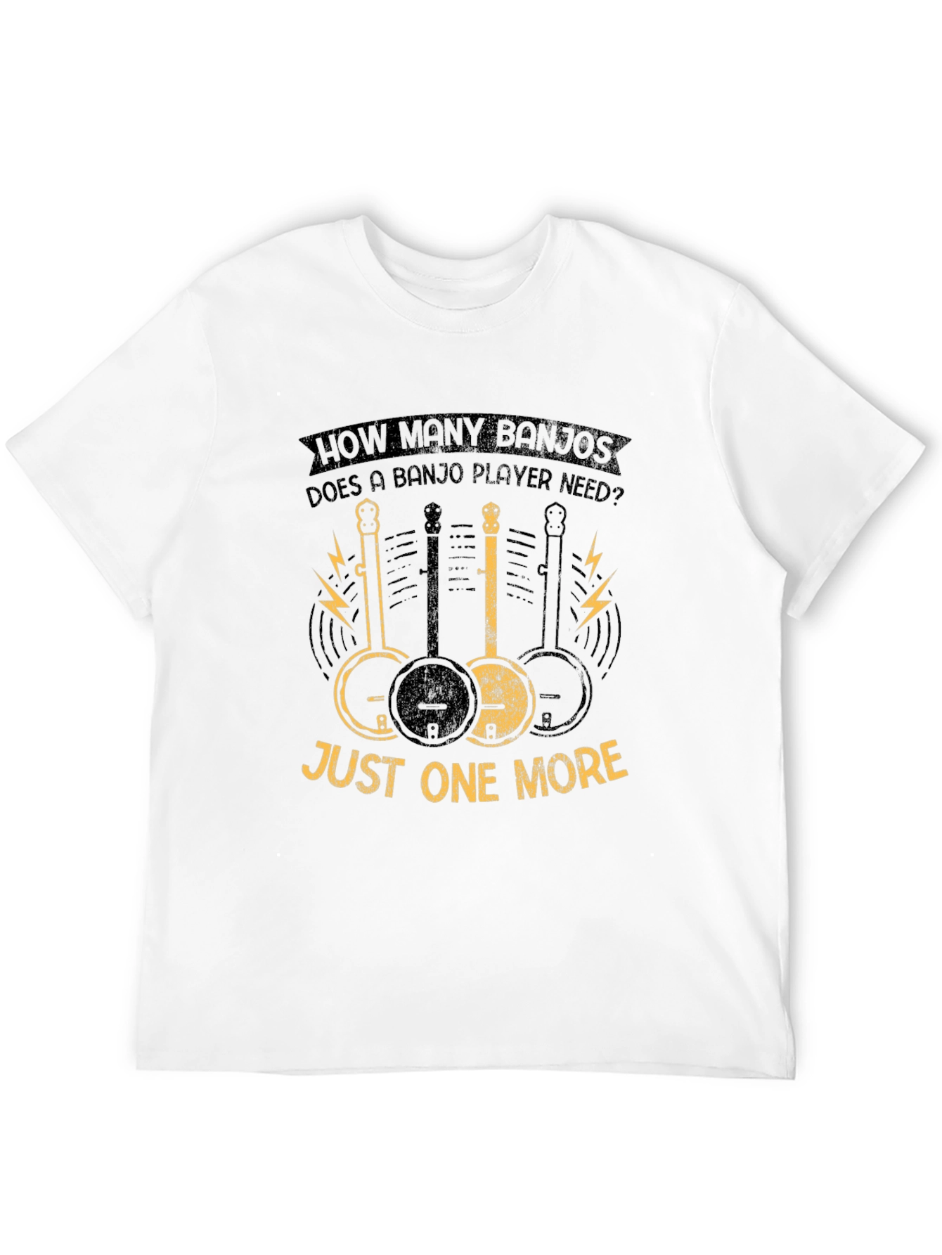 Black Banjo Player T-Shirt - Just One More Banjo view 12