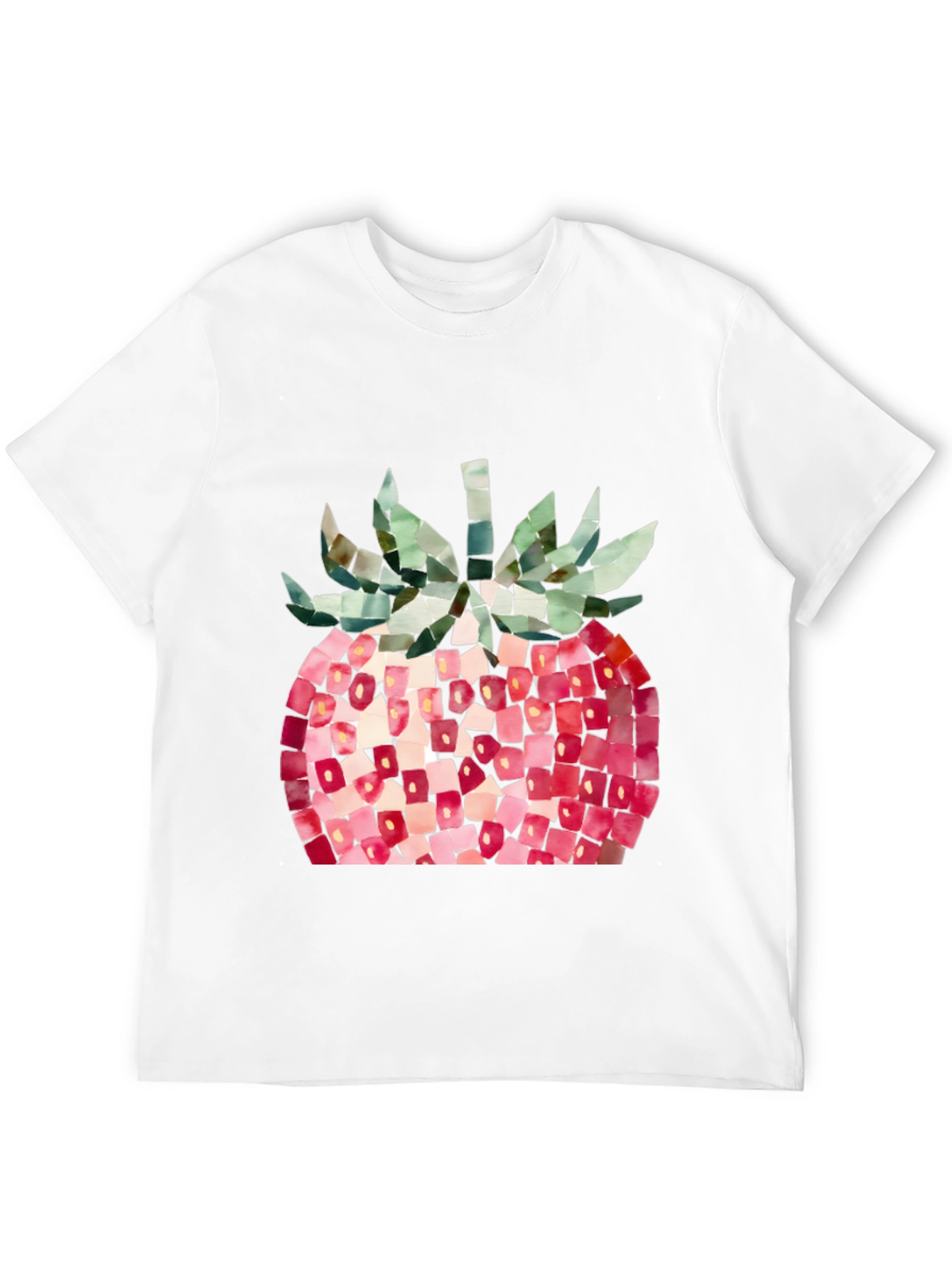 Black Strawberry Graphic Tee - Abstract Fruit Design, Casual Wear view 12