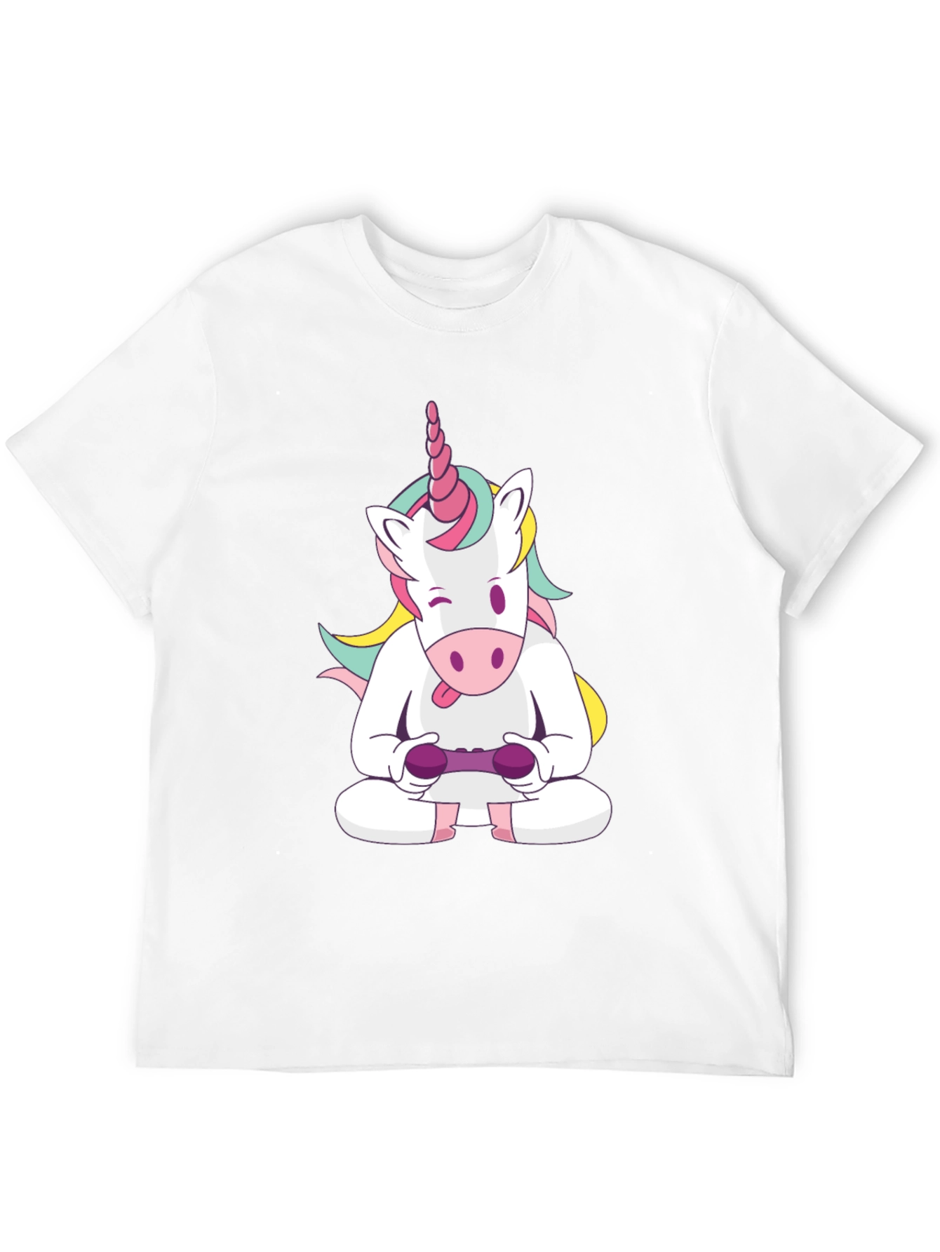 Black Unicorn Gamer T-Shirt - Funny Graphic Tee view 12