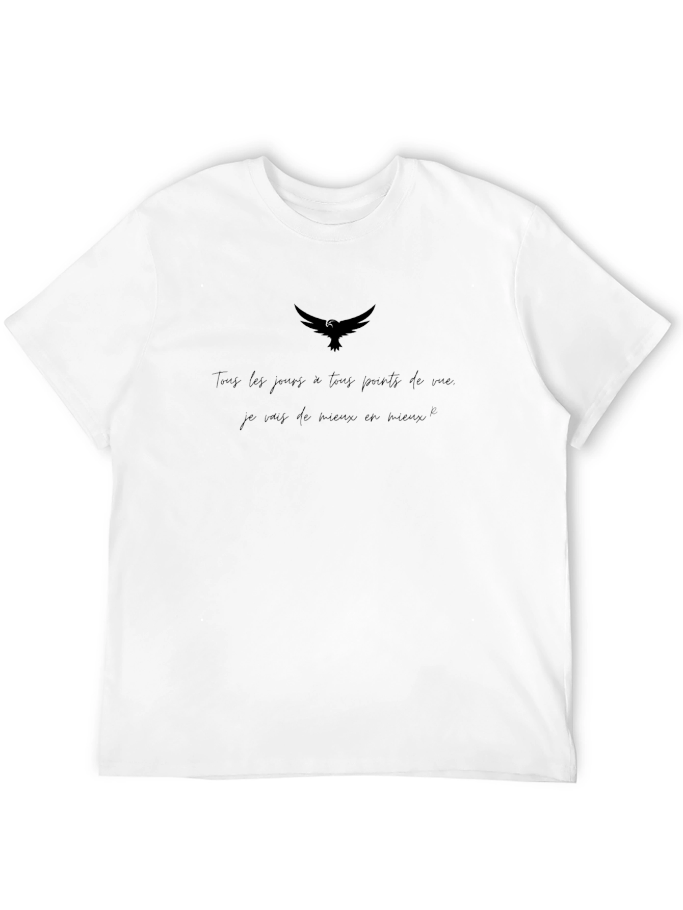 Black Motivational Raven Graphic Black T-Shirt view 12