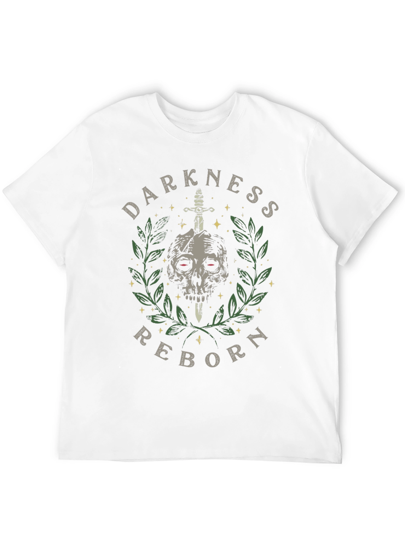 Black Darkness Reborn Graphic Tee - Skull & Sword Print view 12