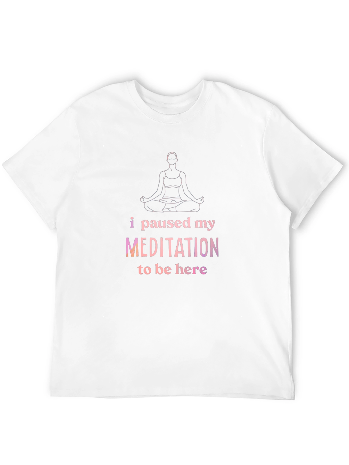 Black Meditation Pause T-Shirt - Relaxed Fit Cotton Tee view 12