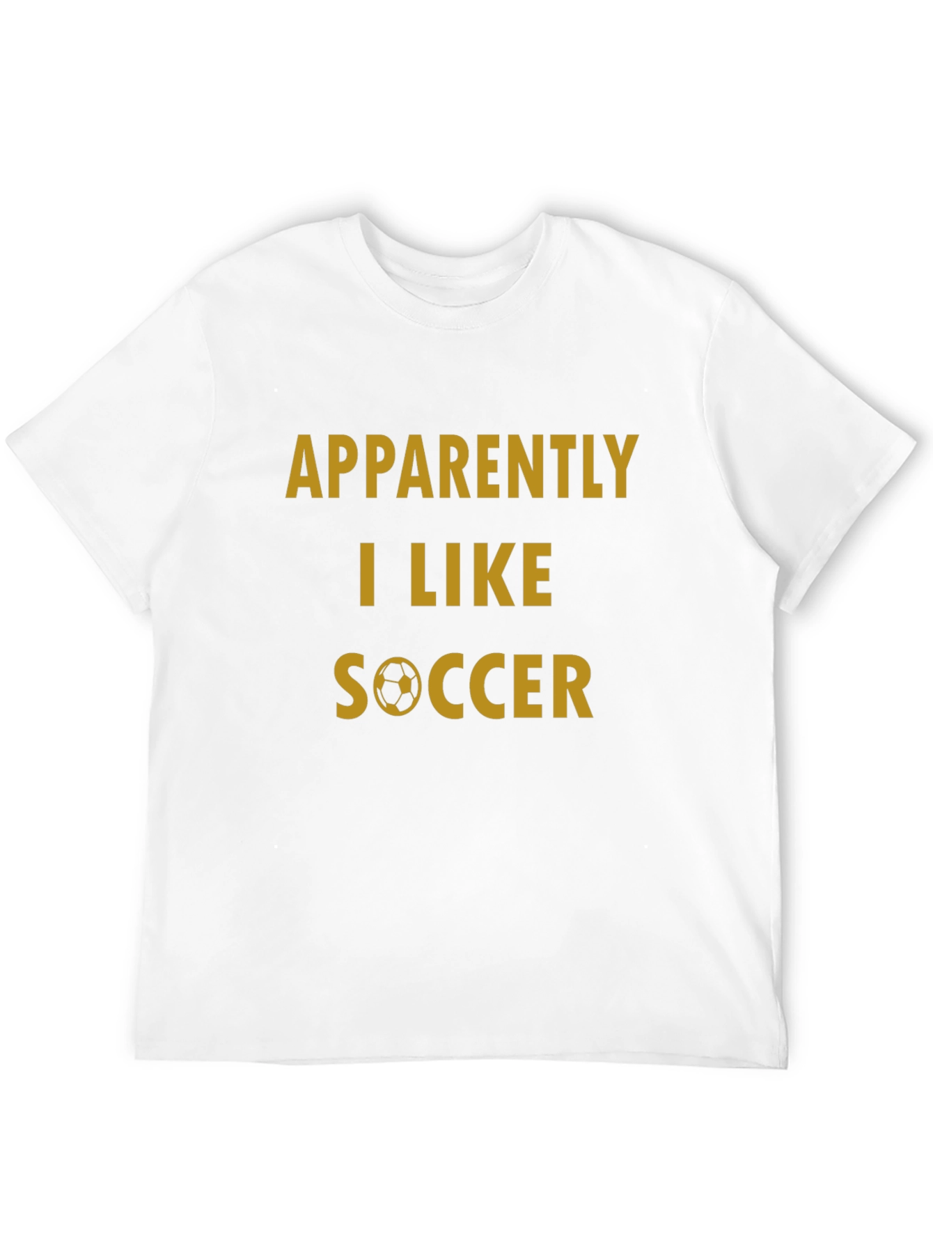 Black Funny Soccer T-Shirt: "Apparently I Like Soccer" view 12