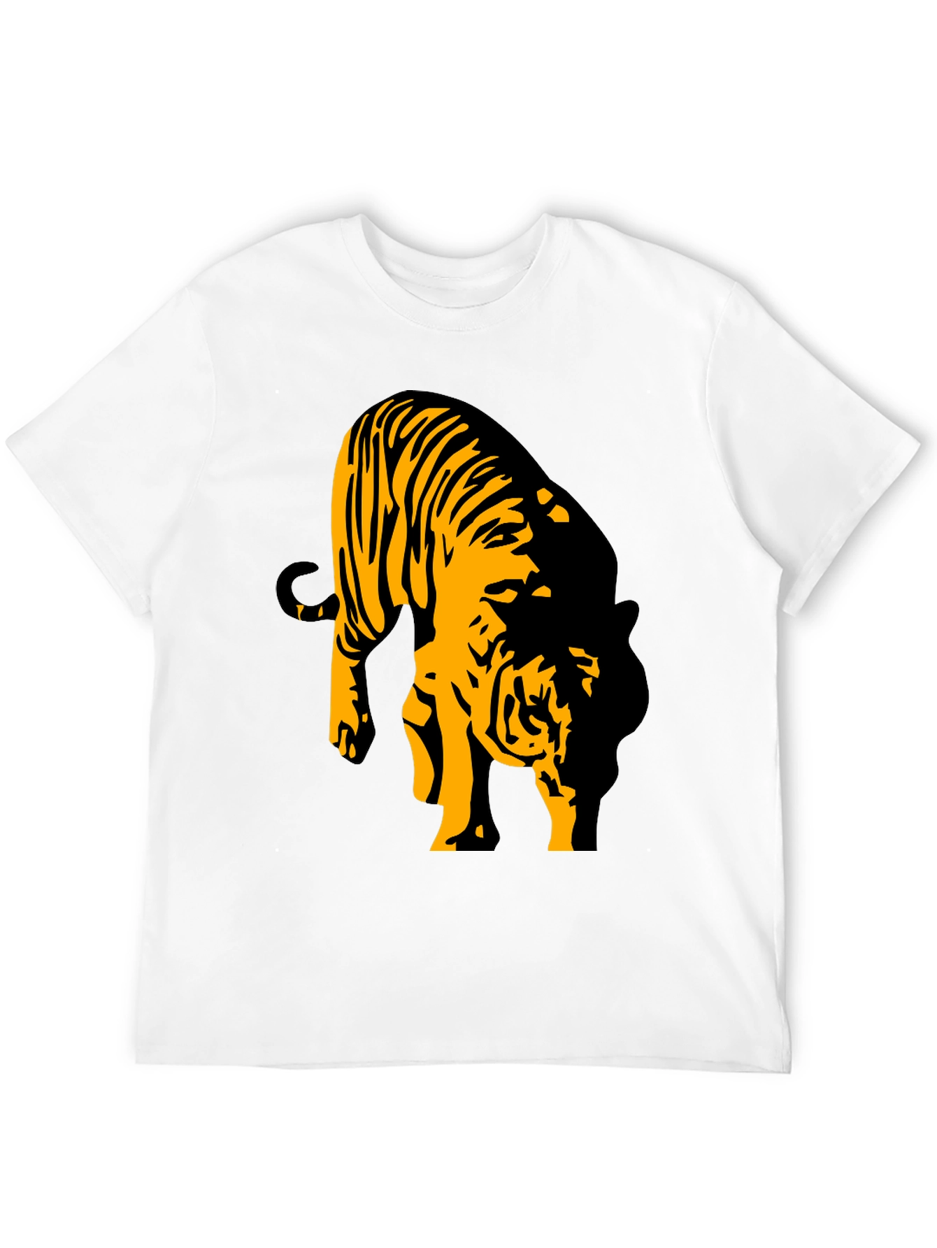 Black Black Tiger Graphic T-Shirt for Men view 12