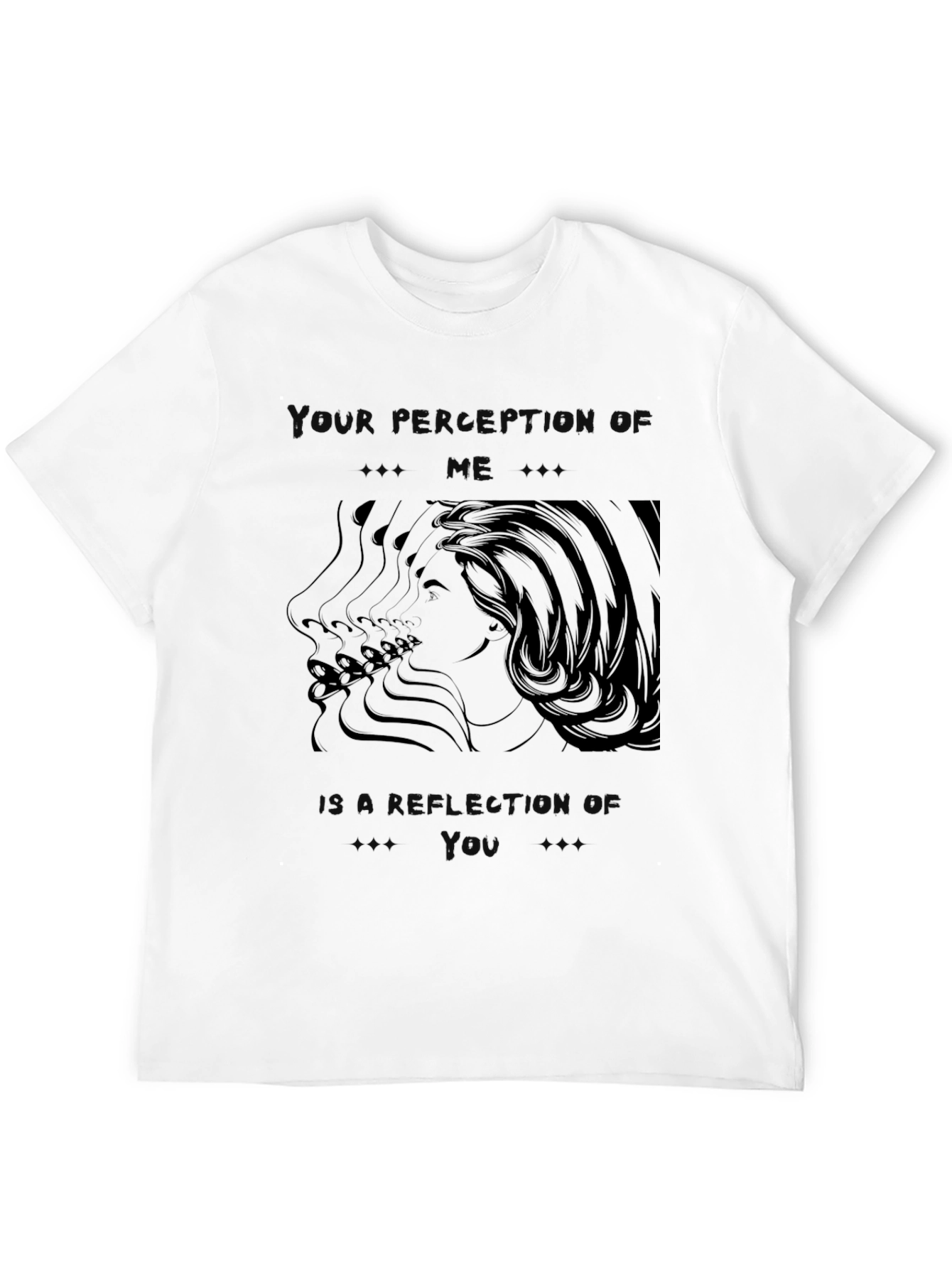 Black Perception Graphic Tee - Unisex Black T-Shirt view 12