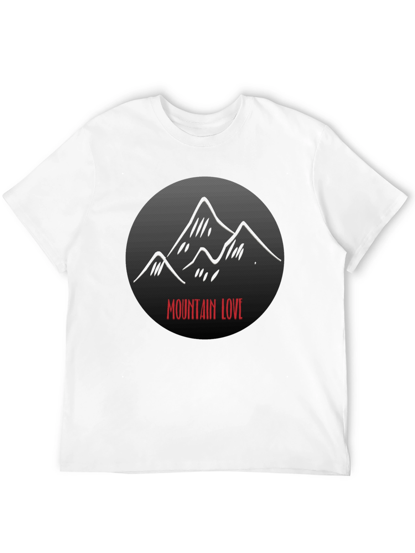 Black Mountain Love Graphic Tee - Black Unisex T-Shirt view 12
