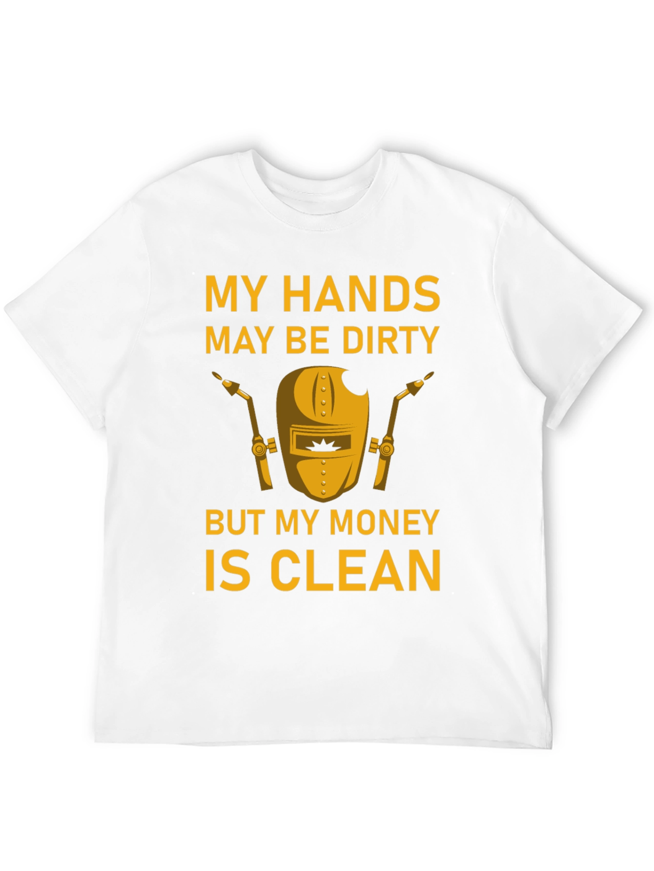 Black Dirty Hands Clean Money Welder T-Shirt view 12