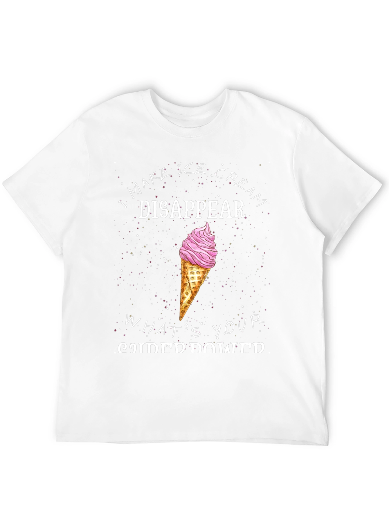 Black I Make Ice Cream Disappear Funny T-Shirt view 12