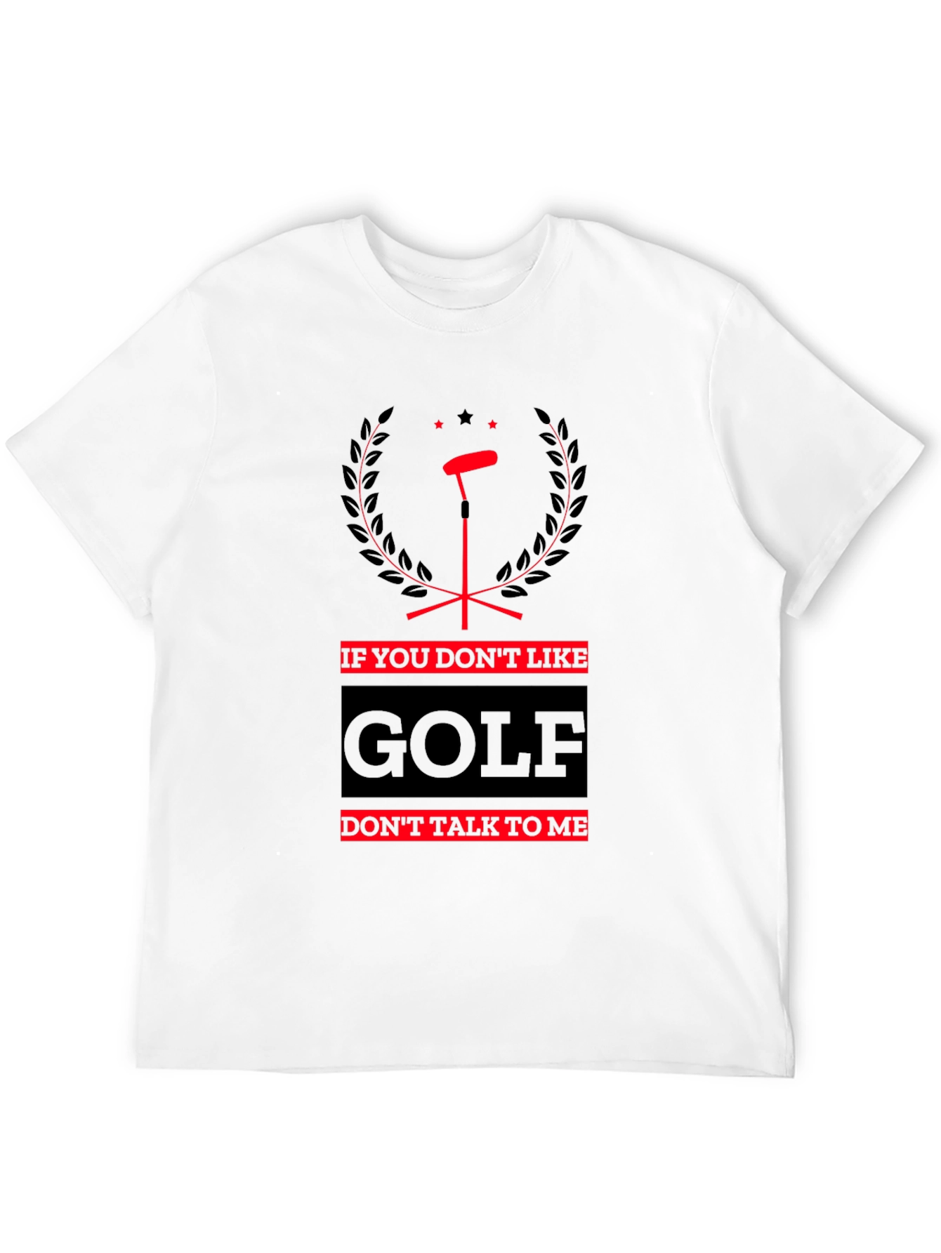 Black Funny Golf T-Shirt - Don't Talk To Me view 12