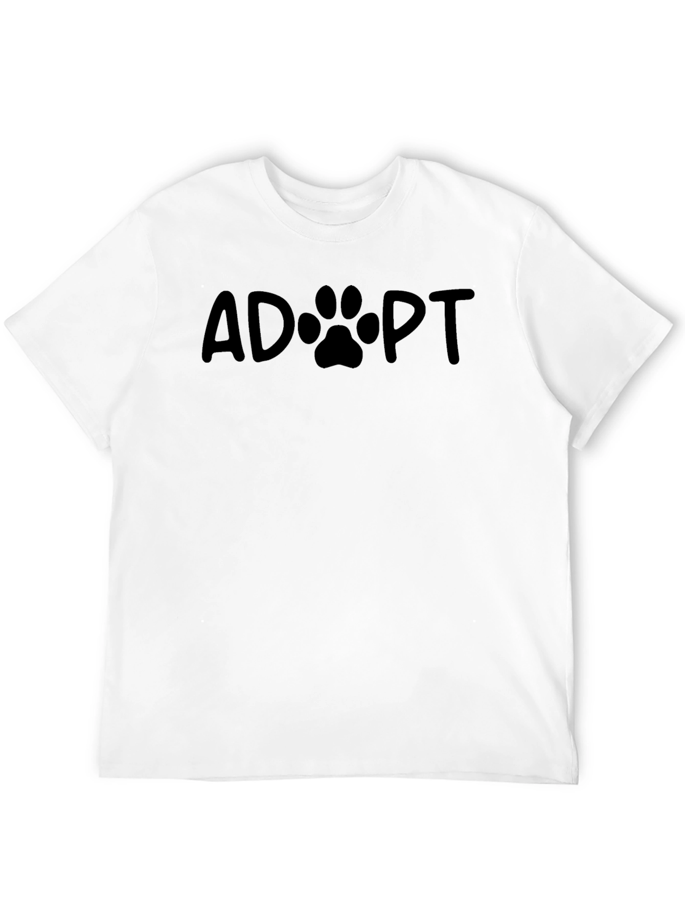 Black Adopt Pet Paw Print T-Shirt - Black view 12