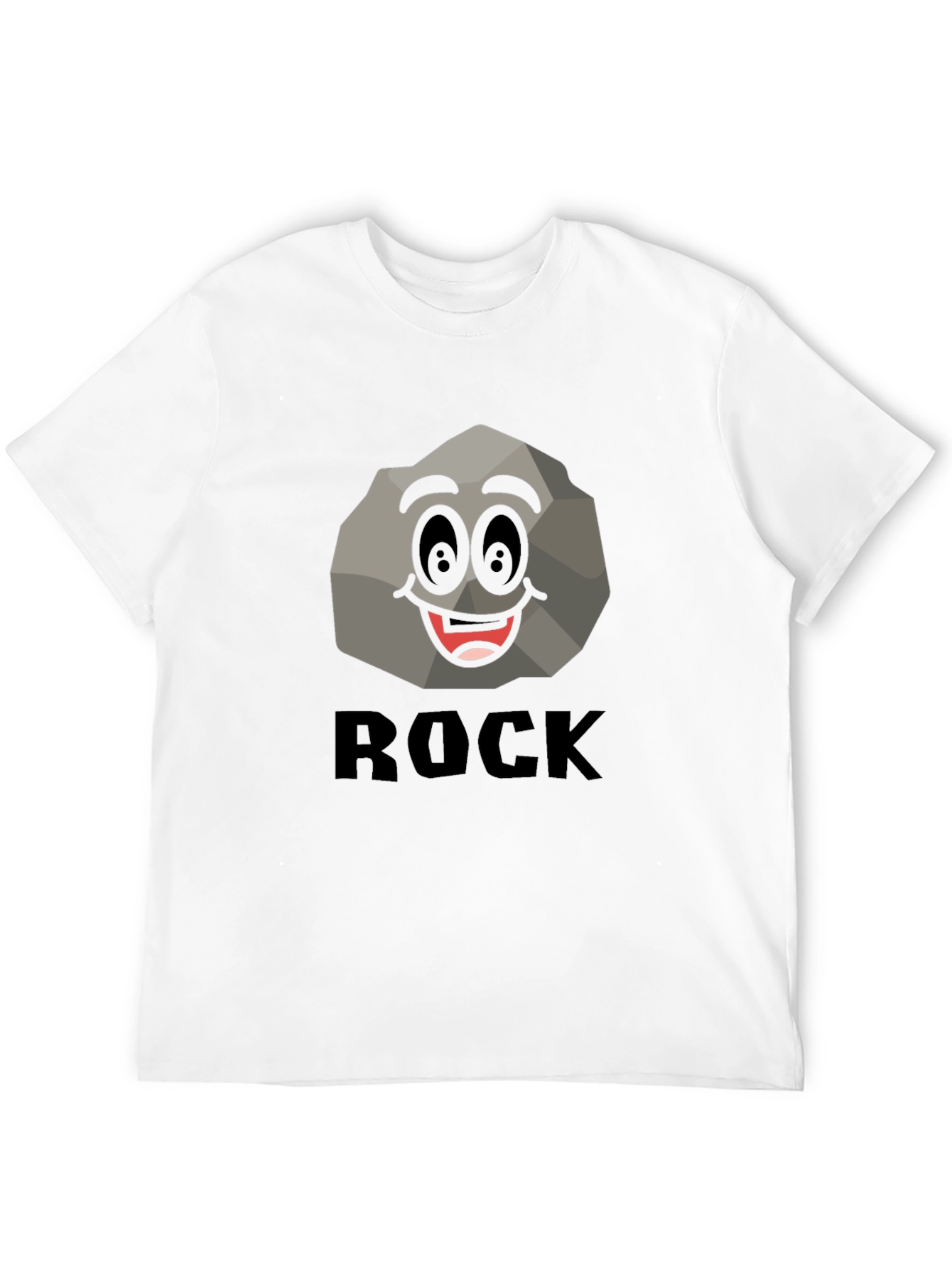 Black Funny Rock Graphic T-Shirt - Black Cotton Tee view 12