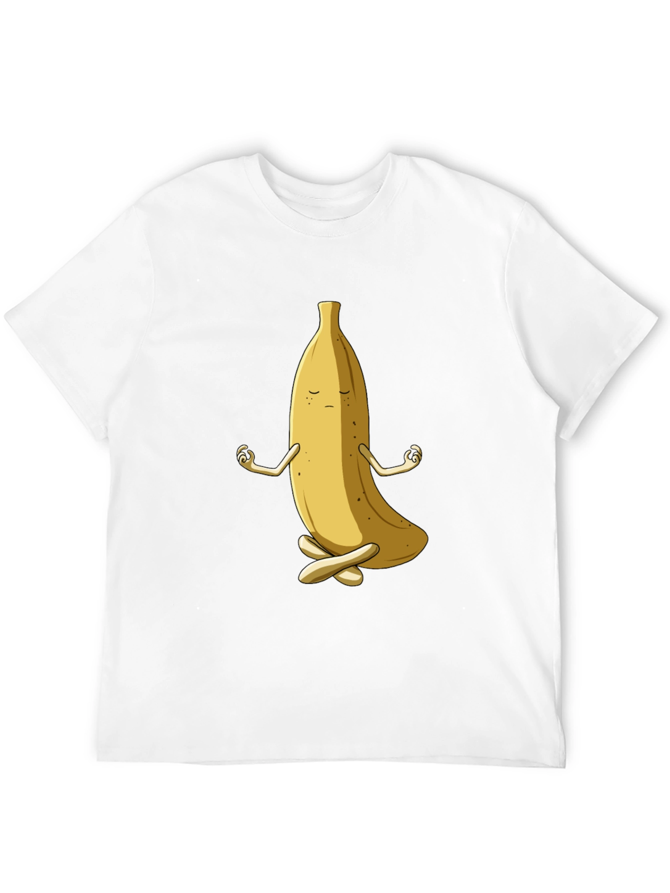 Black Zen Banana T-Shirt - Funny Meditating Fruit Tee view 12