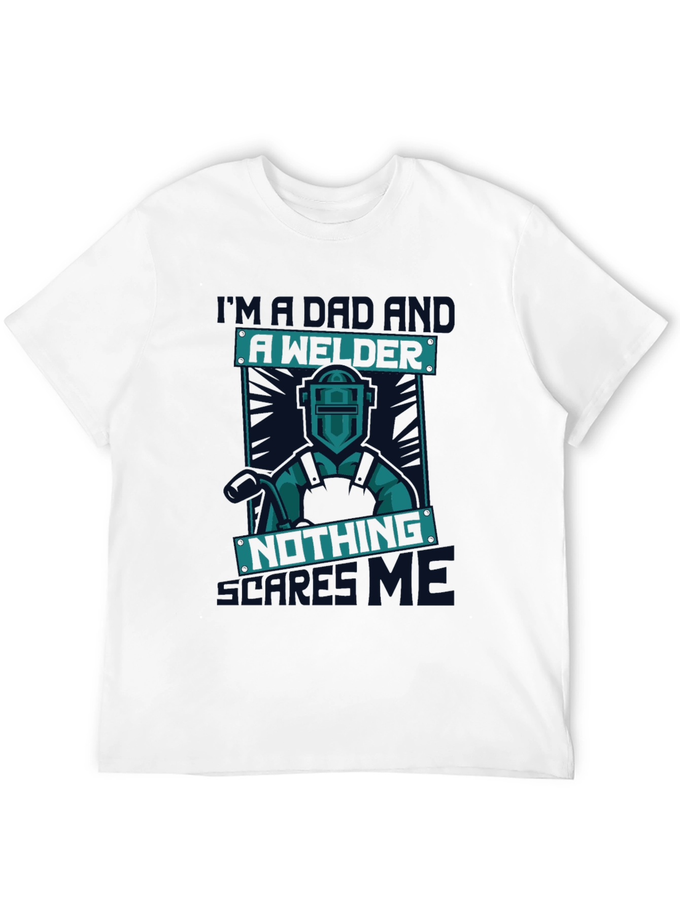 Black Dad Welder T-Shirt - Nothing Scares Me view 12