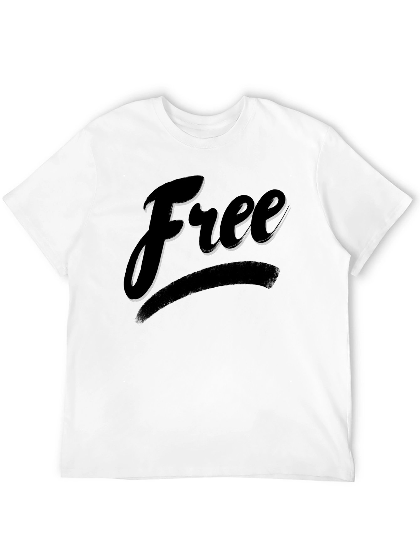 Black Free Graphic Print Crew Neck T-Shirt view 12