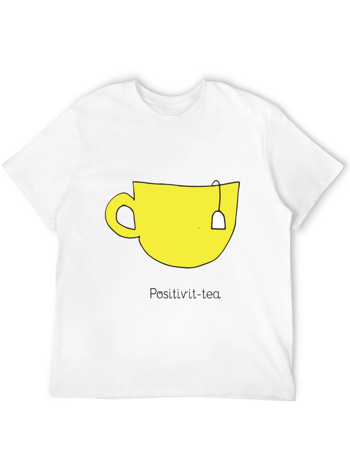 Black Teacup Graphic Tee - Men's Black Cotton T-Shirt view 12